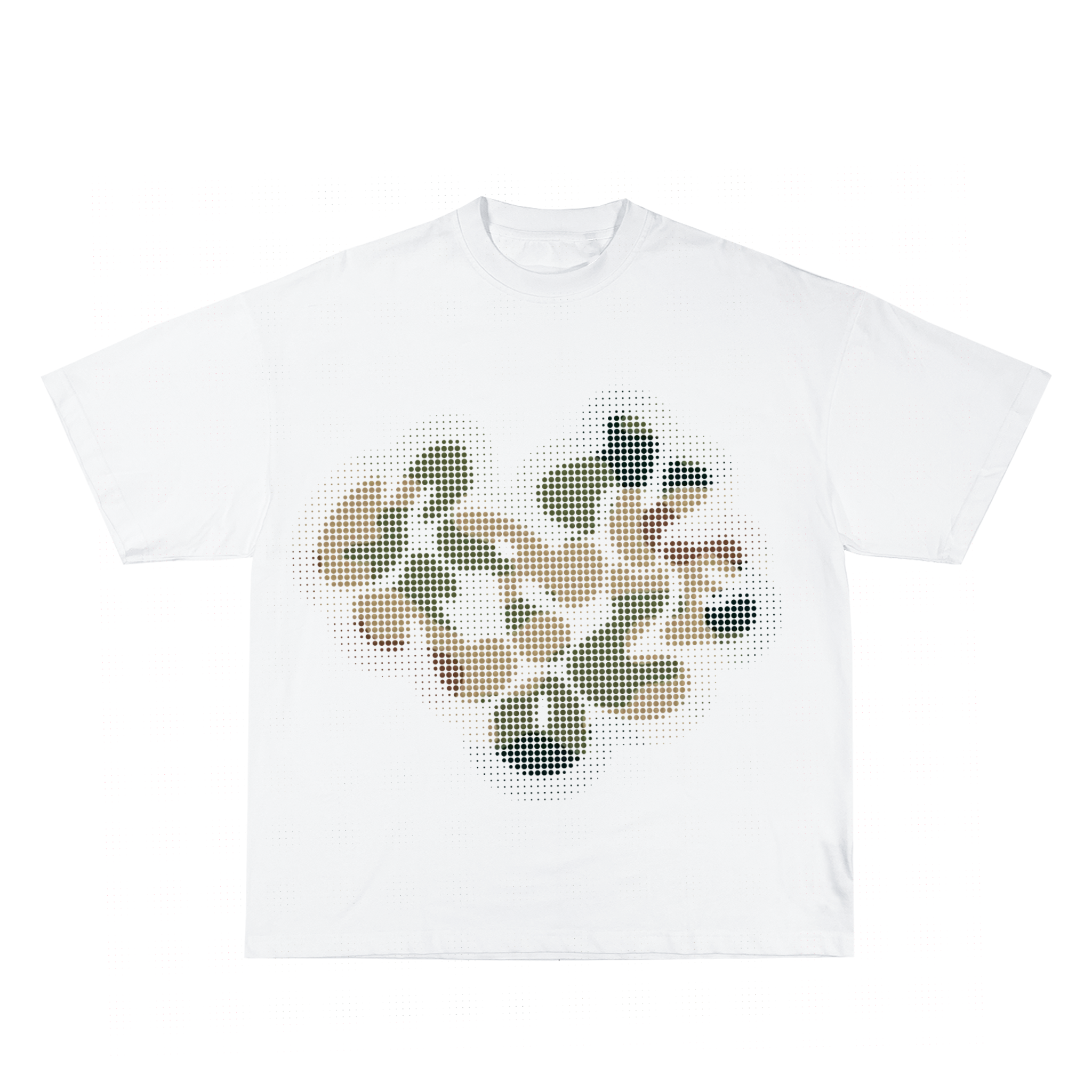 T-shirt stalone coeur camo